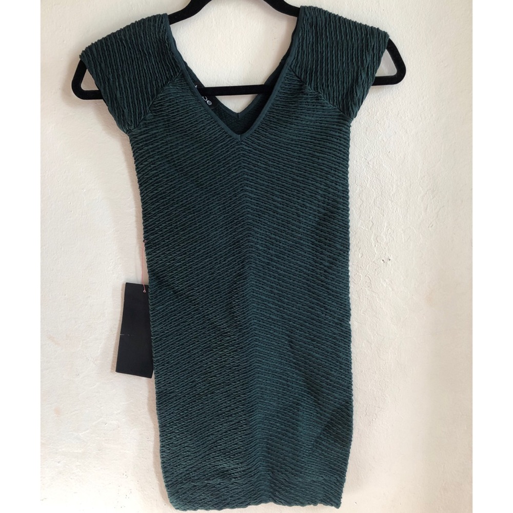 Bebe Green Textured Dress